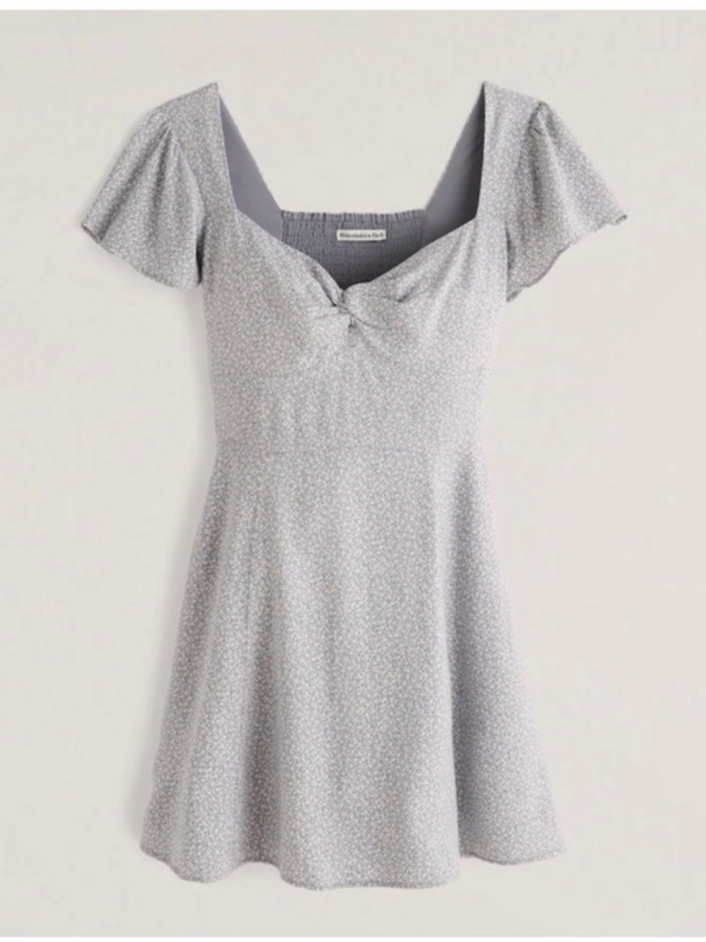 Abercrombie Blue Ditzy Floral Mini Dress XL NWT Smocked Back Cottagecore Fairy